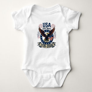 Body Para Bebé Águila Americana Patriótica 250 Años 1776-2026