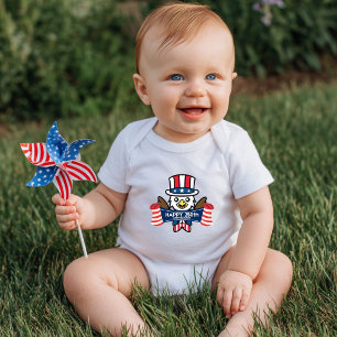 Body Para Bebé Águila Americana Patriótica Feliz 250 Aniversario