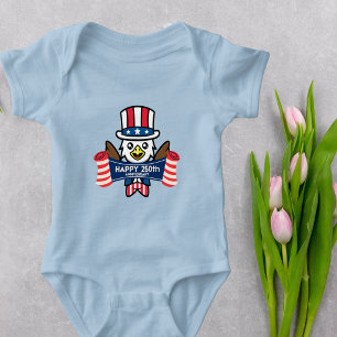 Body Para Bebé Águila Americana Patriótica Feliz 250 Aniversario