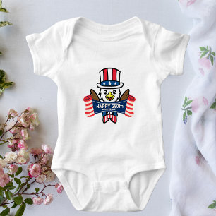 Body Para Bebé Águila Americana Patriótica Feliz 250 Aniversario