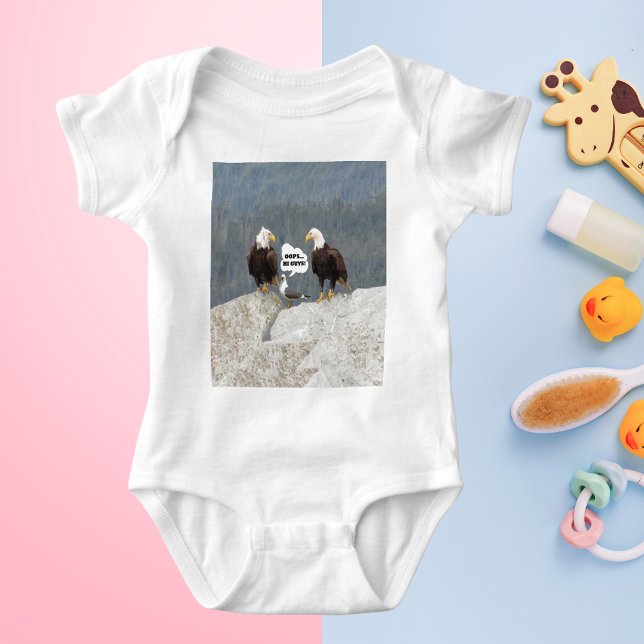 Body Para Bebé Aguilas divertidas y gaviota (Funny Eagles and Seagull Baby Bodysuit)