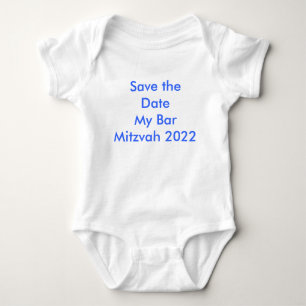 Body Para Bebé Ahorre la fecha mi barra Mitzvah 2022