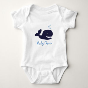 Body Para Bebé AHOY MATE AZUL WHALE Baby Creeper