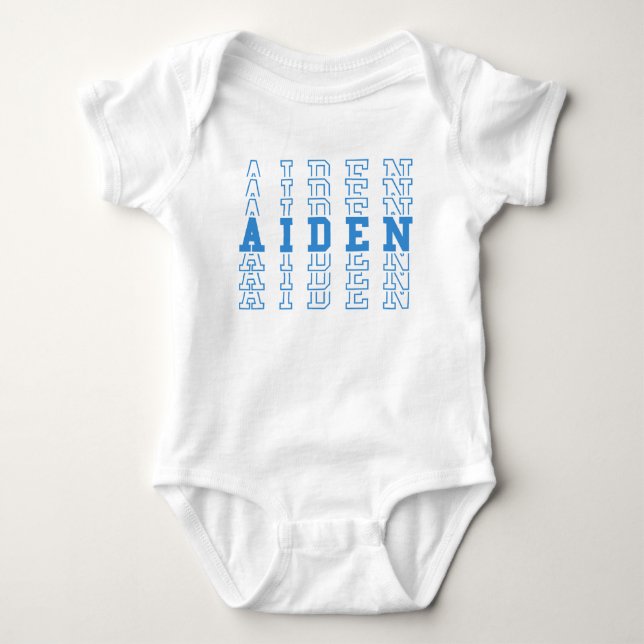 Body Para Bebé Aiden Personalizado Boy Name (Anverso)