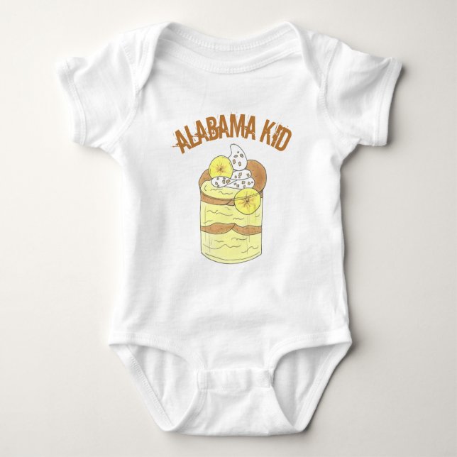 Body Para Bebé Alabama Kid Southern Banana Pudding Foodit (Anverso)