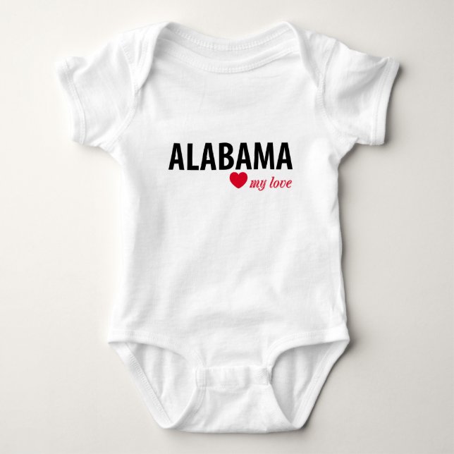 Body Para Bebé Alabama mi amor (Anverso)