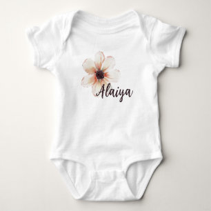 Body Para Bebé Alaiya Nombre Bebés Niñas Revela Flor Recién Nacid