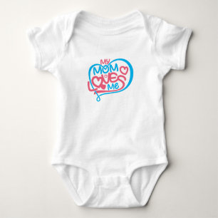 Body Para Bebé Alarmante diseño especial de bonos "Mi mamá me ama