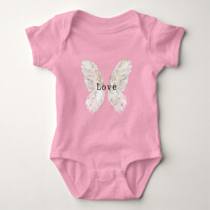 Body Para Bebé Alas de Mariposa Rosa Bonita