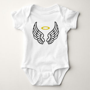 Body Para Bebé Alas y halo del ángel