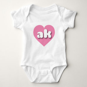 Body Para Bebé Alaska corazón rosado - Amo ak
