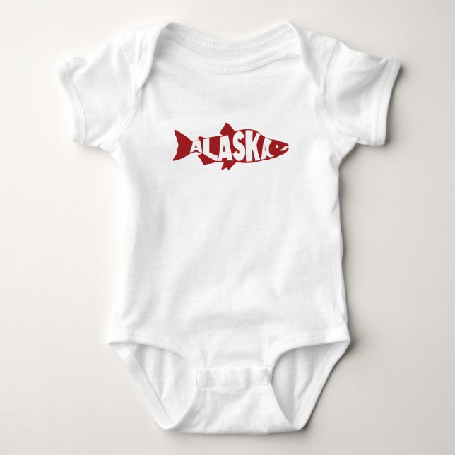 Body Para Bebé Alaska Salmon Baby Bodysuit (Anverso)