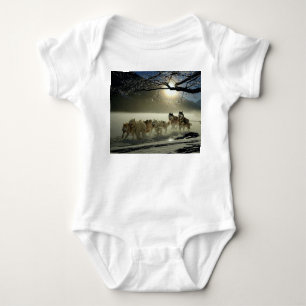 Body Para Bebé Alaskan Husky Dog Sled Race