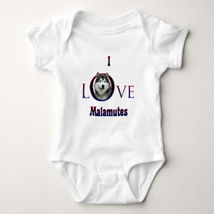 Body Para Bebé Alaskan Malamute I Love