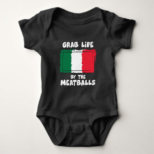 Body Para Bebé Albóndiga italiana divertida Italia Flag1 de la