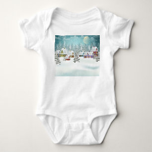 Body Para Bebé Aldea de invierno: paisaje nevado