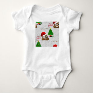 Body Para Bebé alegre navidad emoji poo