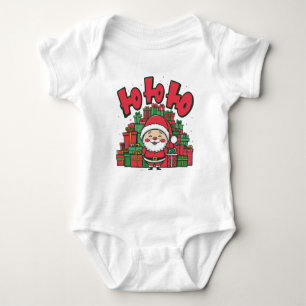 Body Para Bebé Alegre Papá Noel de Dibujos Animados Navidad