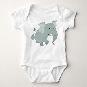 Body Para Bebé Alegre Personalizado Elephant Baby Appartal