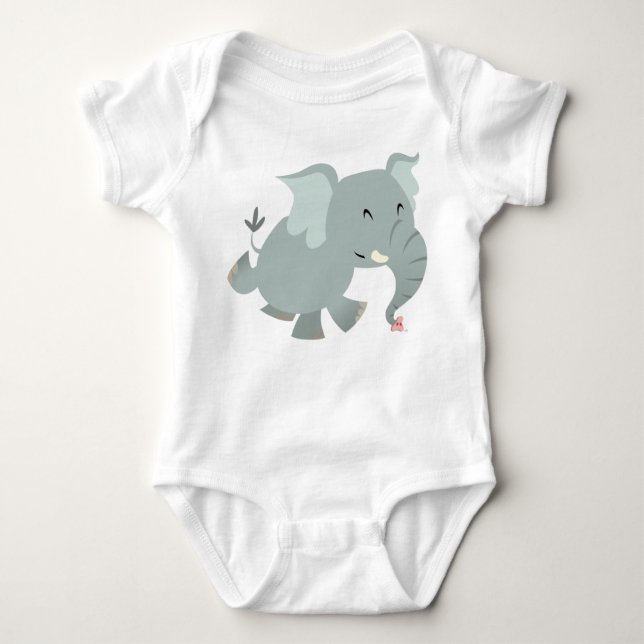 Body Para Bebé Alegre Personalizado Elephant Baby Appartal (Anverso)
