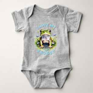 Body Para Bebé Alegría de Froggy amistosa - Personalizada