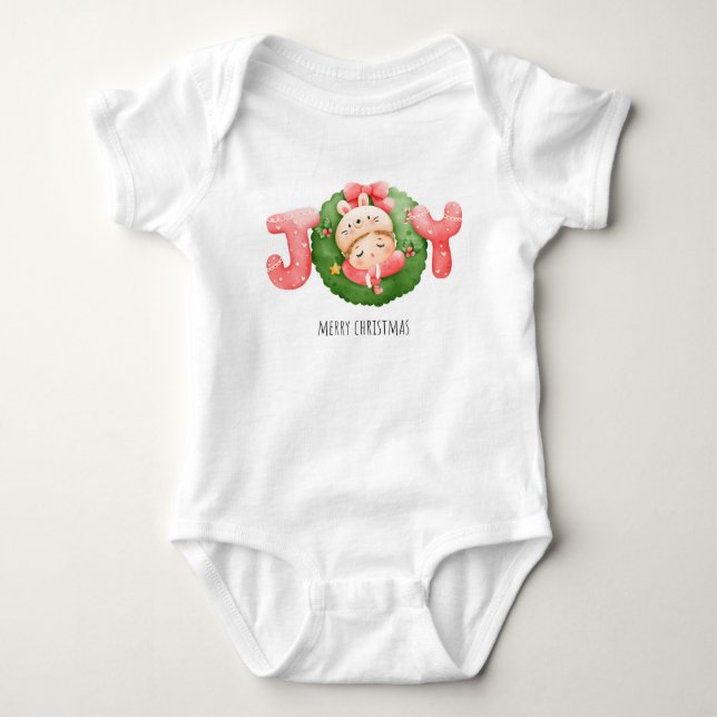 Body Para Bebé Alegría de los navidades (Anverso)