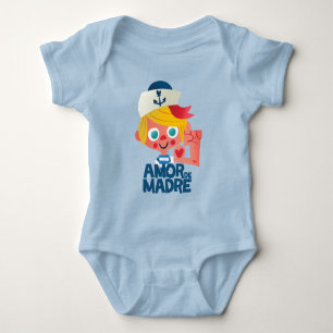 Body Para Bebé Alegría del Marinero: AMOR DE MADRE Dibujo Animado