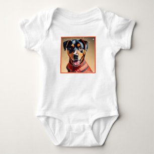 Body Para Bebé Alegría Navideña: Mezcla de Rottweiler Acogedor en