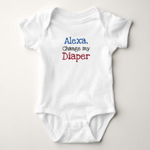 Body Para Bebé Alexa, cambia a mi bebé gracioso de Diaper