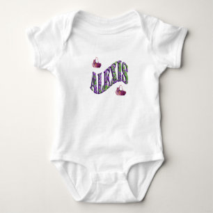 Body Para Bebé Alexis, Nombre De Chicas Hecho Con Lavanda, Baby B
