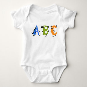Body Para Bebé Alfabeto ABC de Monstruitos