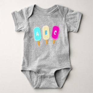 Body Para Bebé Alfabeto de helados de verano