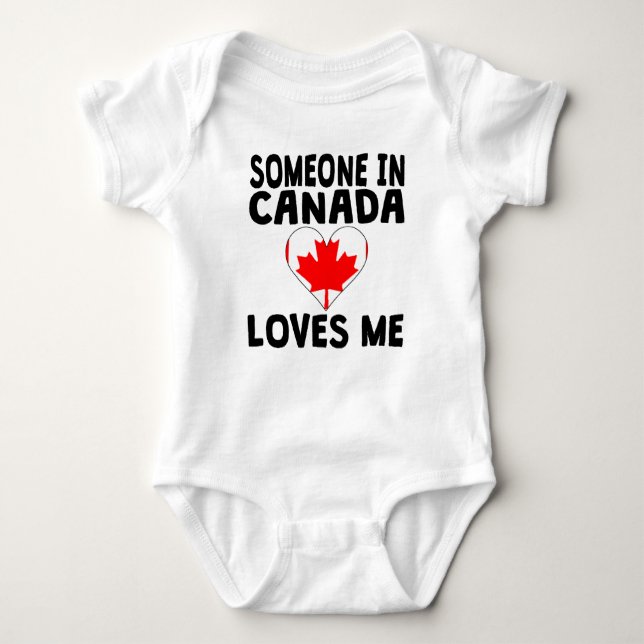 Body Para Bebé Alguien en Canadá me ama (Anverso)