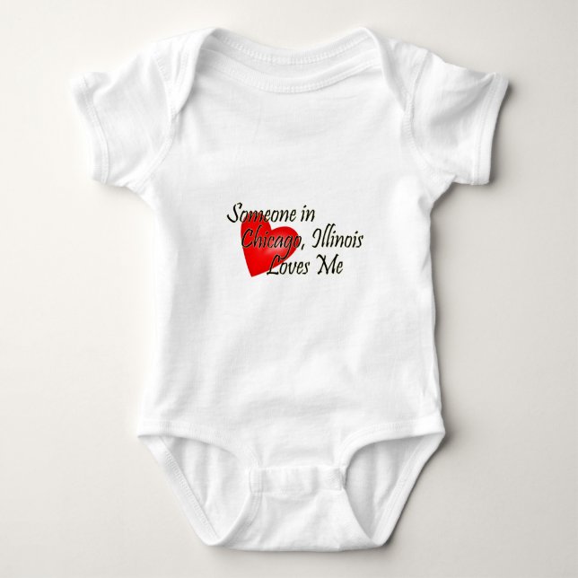 Body Para Bebé Alguien en Chicago me ama (Anverso)