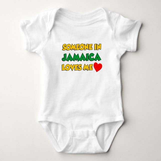 Body Para Bebé Alguien en Jamaica me ama (Anverso)