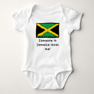 Body Para Bebé Alguien en Jamaica me ama la bandera jamaiquina