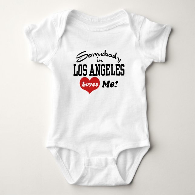 Body Para Bebé Alguien En Los Ángeles Me Ama (Anverso)