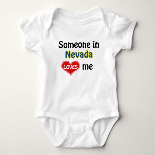 Body Para Bebé Alguien en Nevada me ama (Anverso)