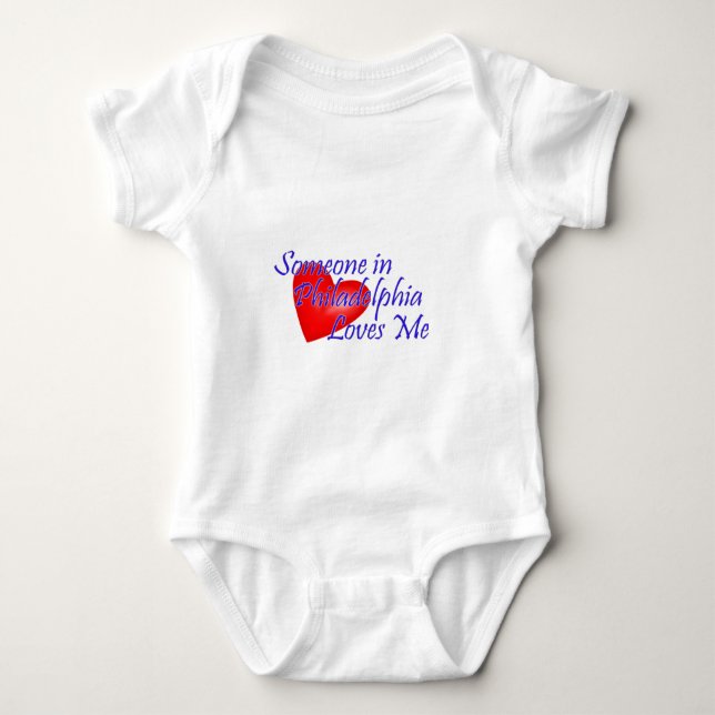 Body Para Bebé Alguien en Philadelphia me ama (Anverso)