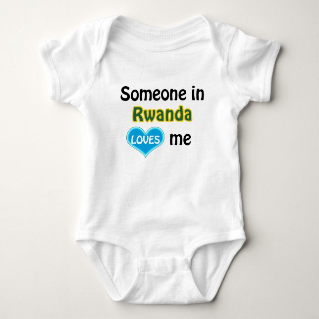Body Para Bebé Alguien en Ruanda me ama (Anverso)