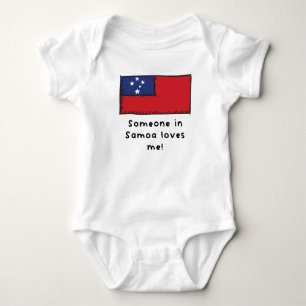 Body Para Bebé Alguien en Samoa me ama la bandera de Samoa