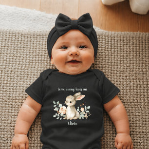 Body Para Bebé Algún Conejito Me Ama Personalizado Recién Nacido