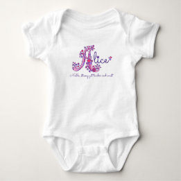Body Para Bebé Alice chica nombre y significado Una ropa de monog