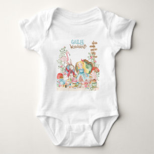 Body Para Bebé Alicia aventuras en Woderland Birthday Tea Fiesta