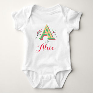 Body Para Bebé Alicia Nombre Niñas Bebés Revelan Navidades Recién