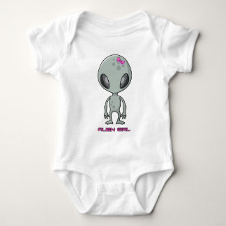 Body Para Bebé Alien Chica Gray and Pink