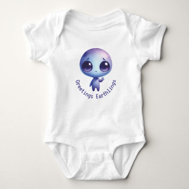 Body Para Bebé Alien - Greetings Earthlings (Anverso)