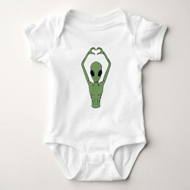 Body Para Bebé Alien Heart Pose (Anverso)