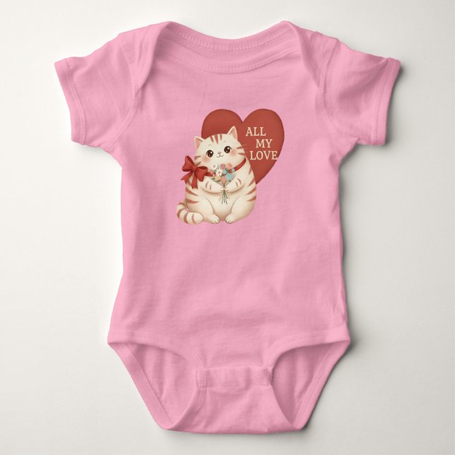 Body Para Bebé All My Love Tabby Cat (Anverso)