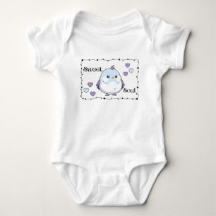 Body Para Bebé Alma Dulce - Pájaro Azul Kawaii Adorable